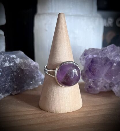 Small Gemstone Ring - Amethyst