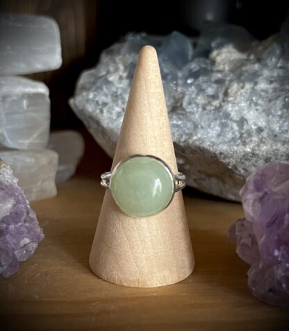 Small Gemstone Ring - Green Aventurine