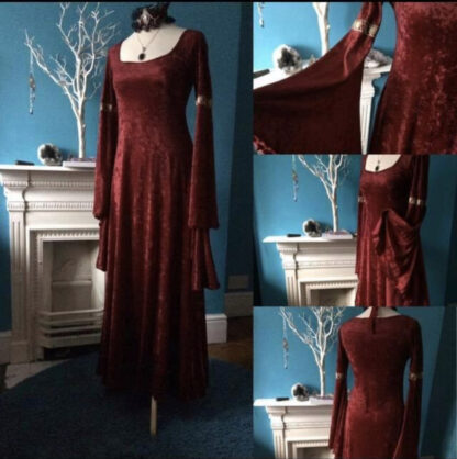 Rowan’s Closet Milena Dress Maroon Red
