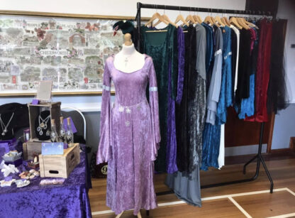 Rowan’s Closet Milena Dress with Hood, Heather & Silver