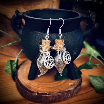 Black Salt & Obsidian Earrings