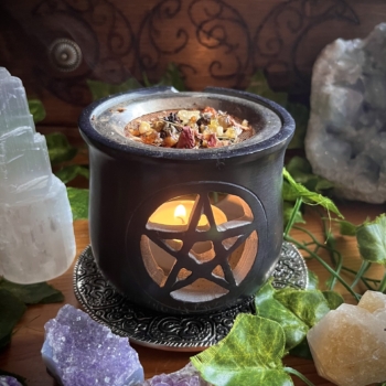 Pentacle Soapstone Resin Burner