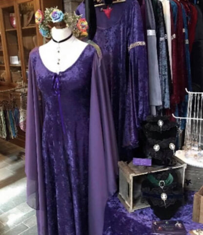 Rowan’s Closet Purple Elven Dress Chiffon Wing