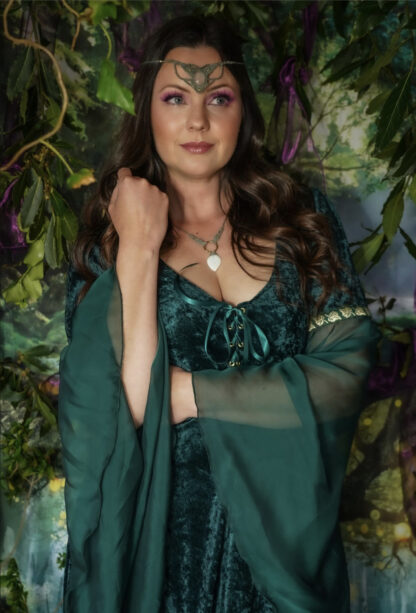 Rowan’s Closet Elven Dress in Chiffon Green