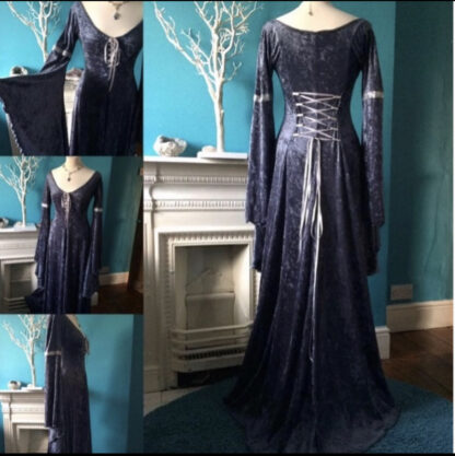 Rowan’s Closet Elven Gown Slate Grey and Silver
