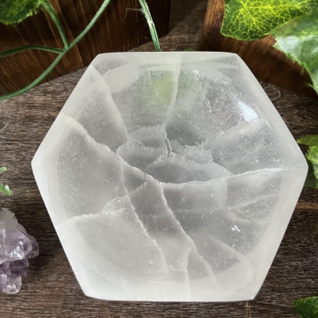 10cm Hexagonal Selenite Charging Bowl