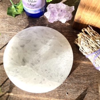 Round Selenite Charging Plate 10cm