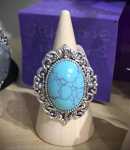 Large Gemstone Ring - Blue Howlite