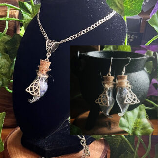 Blue Salt & Lapis Lazuli earrings and necklace
