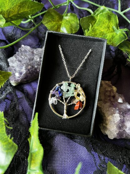 Tree of Life Gemstone Chip Necklaces - Chakra