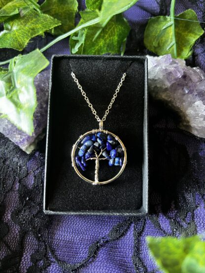 Tree of Life Gemstone Chip Necklaces - Lapis Lazuli