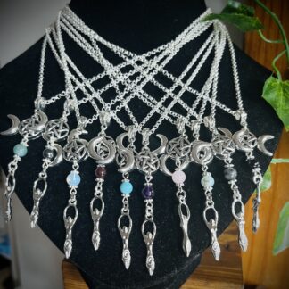 Triple Moon Goddess Necklaces