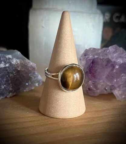 Small Gemstone Ring - Tigers Eye