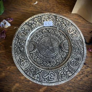 Altar Offerings Plate Triple Moon