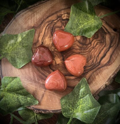 Mini Gemstone Hearts - Red Jasper