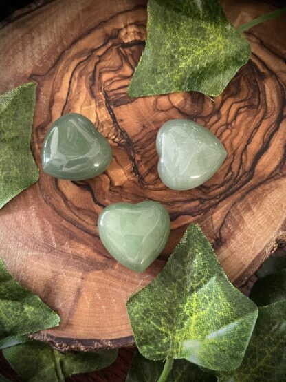 Mini Gemstone Hearts - Green Aventurine