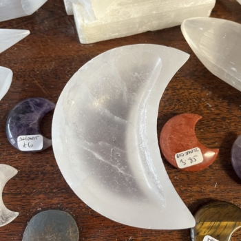 Selenite Moon Bowl