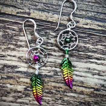 925 Silver Dream Catcher Earrings