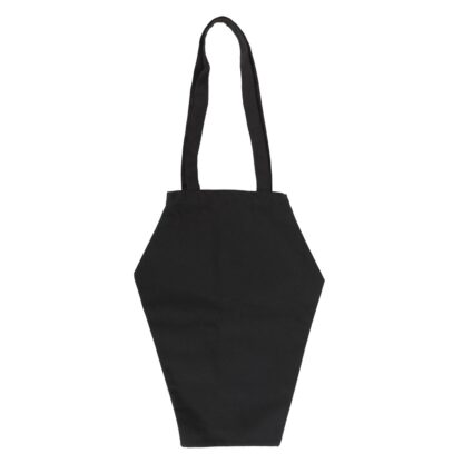 Reverse of the Creepier the Better Coffin Shaped Tote Bag