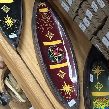 Enamel Incense Bowl – Mango Wood – Pentagon