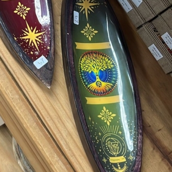 Enamel Incense Bowl – Mango Wood – Tree of Life