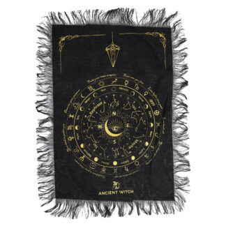Pendulum Divination Cloth - All Seeing Eye - Black & Gold