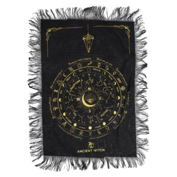 Pendulum Divination Cloth – All Seeing Eye – Black & Gold