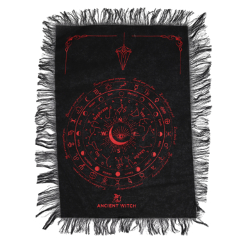 Pendulum Divination Cloth – All Seeing Eye – Black & Blood Red