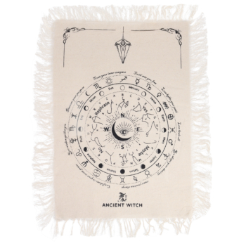 Pendulum Divination Cloth – All Seeing Eye – Natural & Black