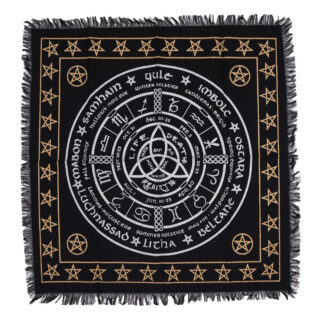Esoteric Fringed Altar Cloth - Life Death Rebirth