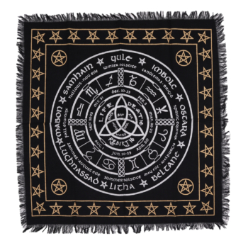 Esoteric Fringed Altar Cloth – Life Death Rebirth