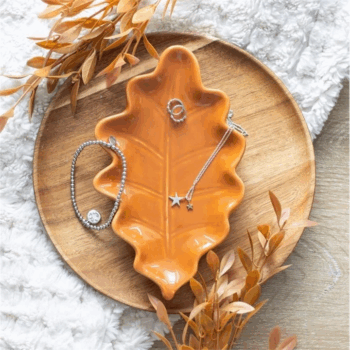 Rustic Bronze Leaf Trinket Dish