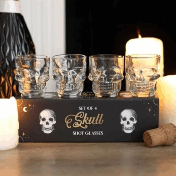 Skull Shot Glasses, Set of 4